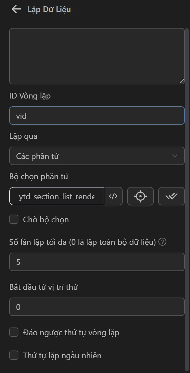 Loop elements