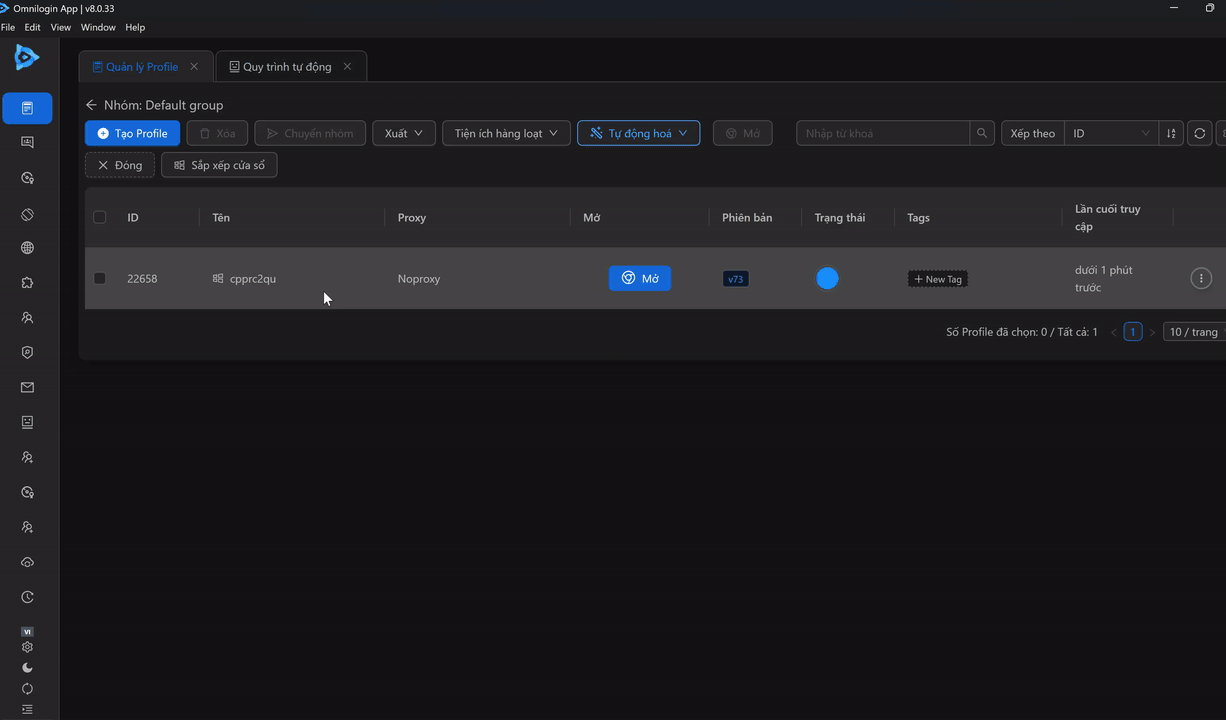 create profile